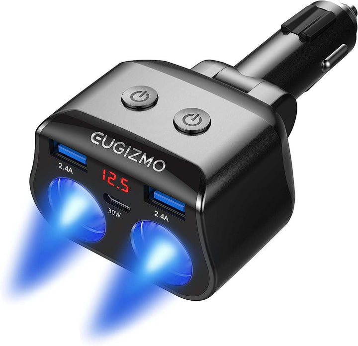 EUGIZMO adapter front view showing ports and controls for easy access