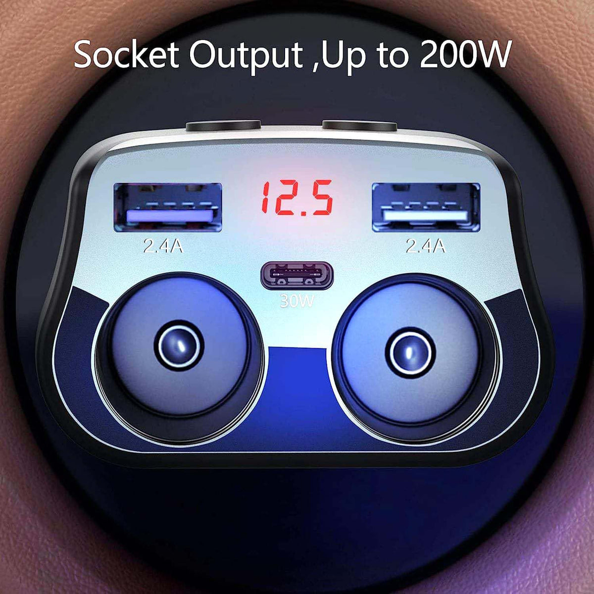 EUGIZMO USB-C and USB-A ports close-up enabling fast phone charging