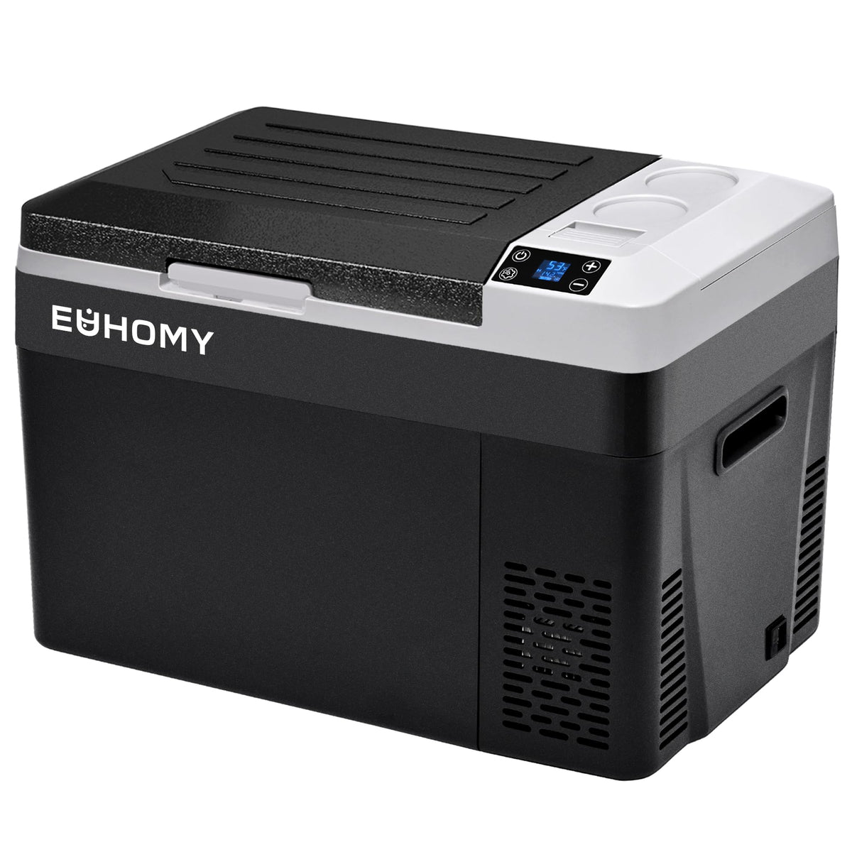 EUHOMY compressor close-up highlighting fast cooling performance