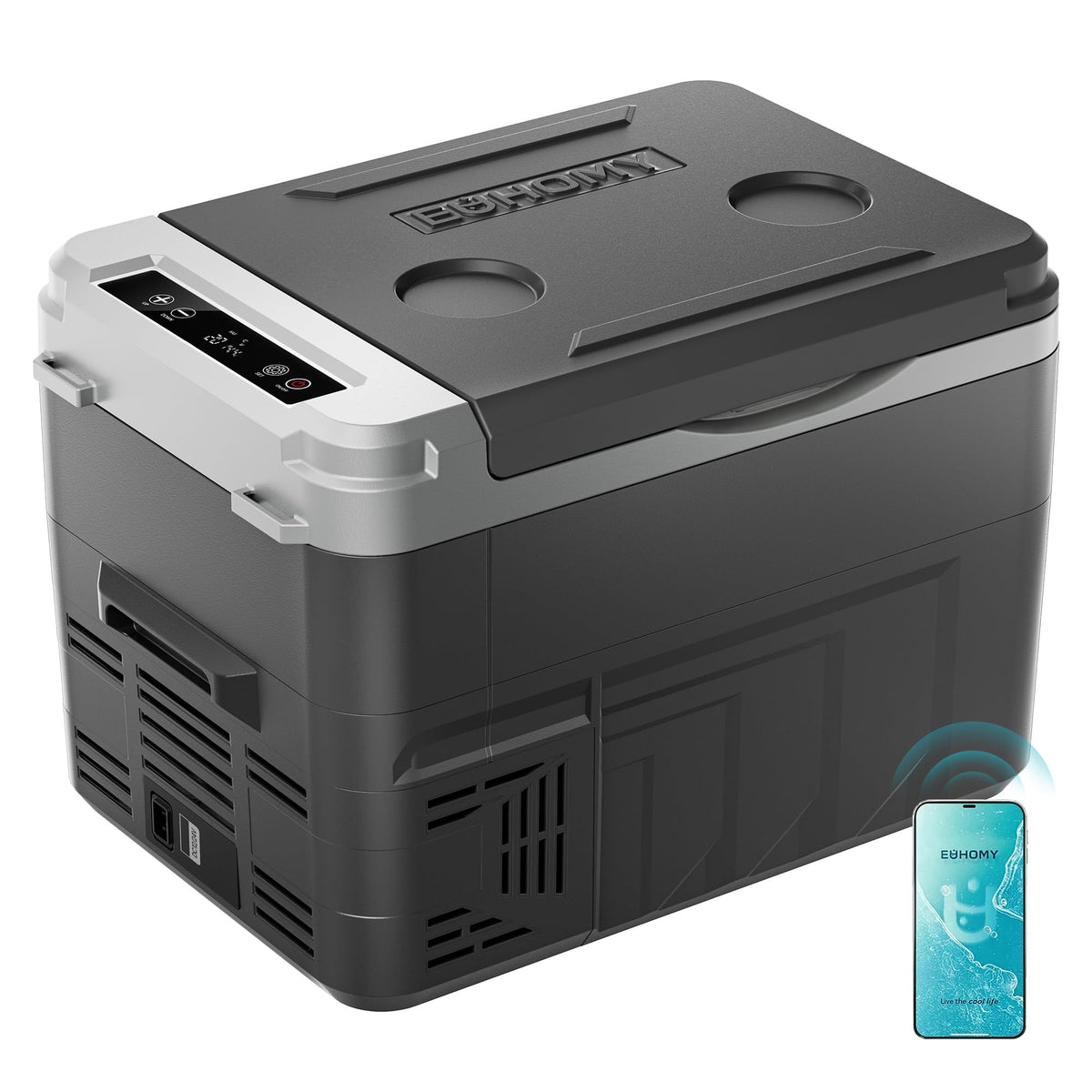 EUHOMY front view closed showing compact design and portability benefit