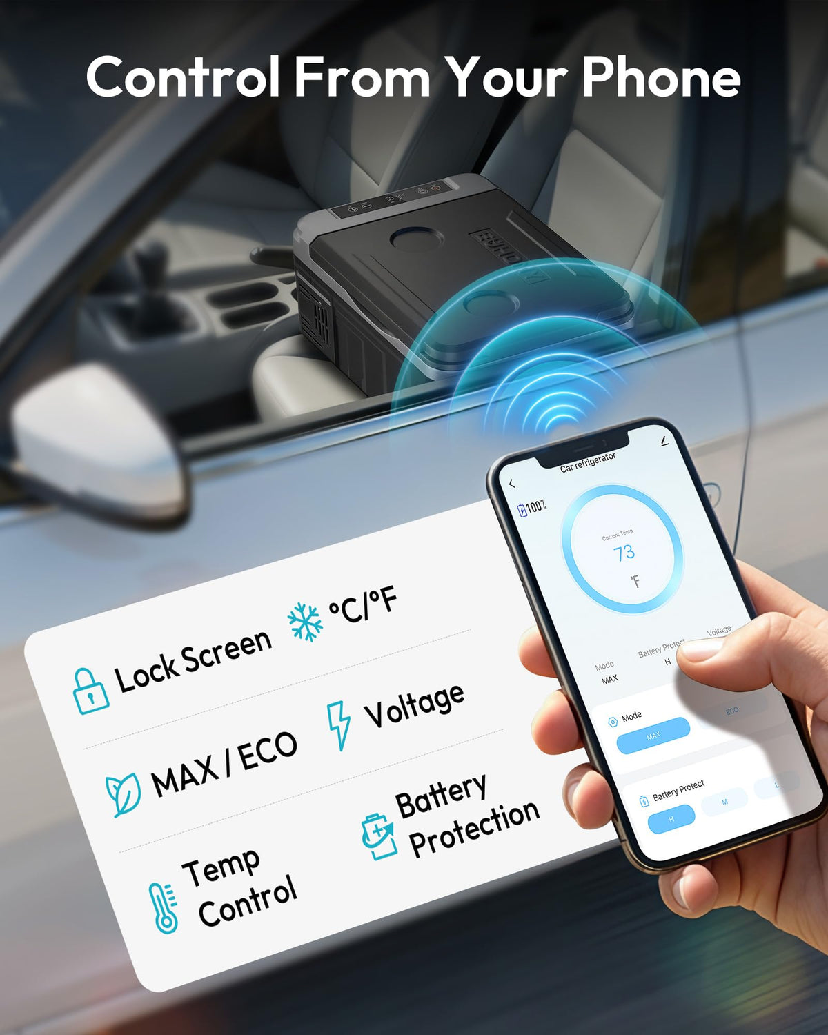 EUHOMY included AC and DC power adapters for versatile powering