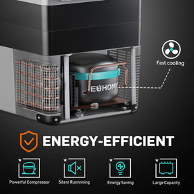 EUHOMY included DC and AC adapters showing versatile powering advantage