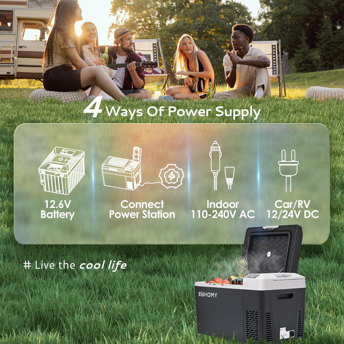 EUHOMY side compartment storing gear and charging station convenience benefit