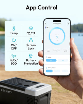 EUHOMY digital temperature panel showing accurate readout and control