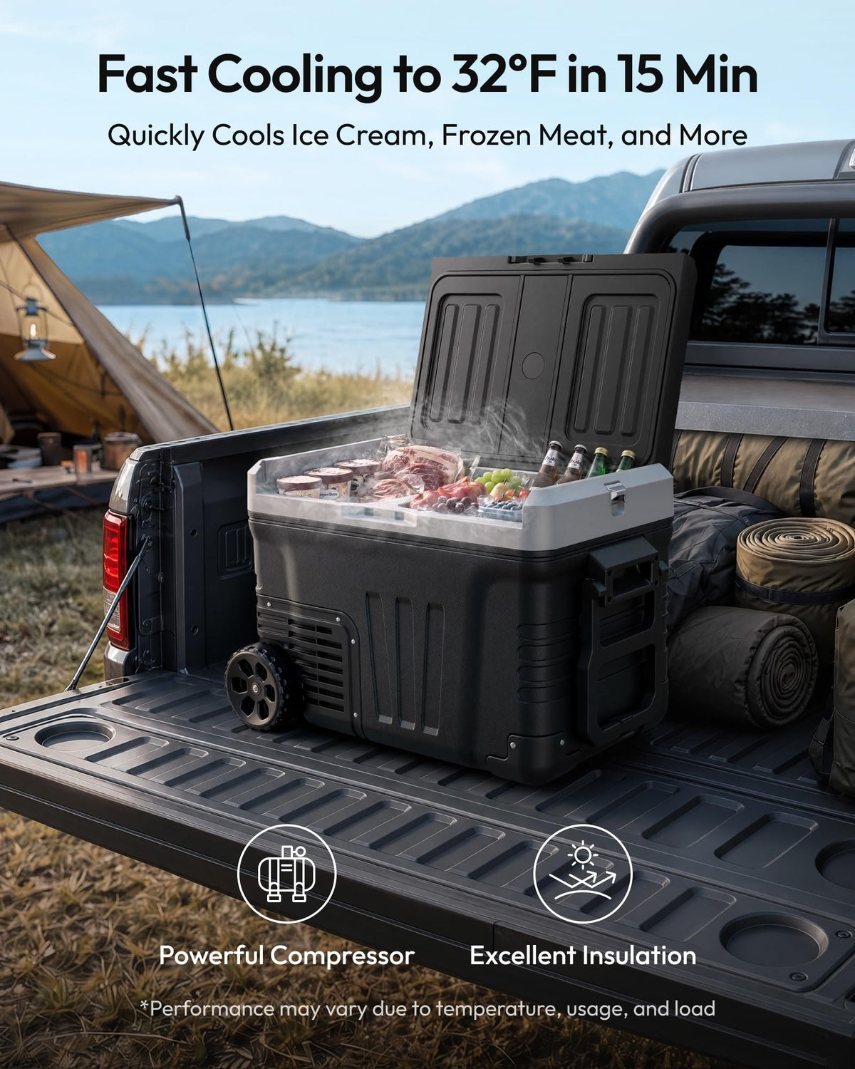 EUHOMY open lid with baskets showing organized storage and quick access