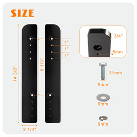 Eumti hardware layout including bolts and washers for quick install