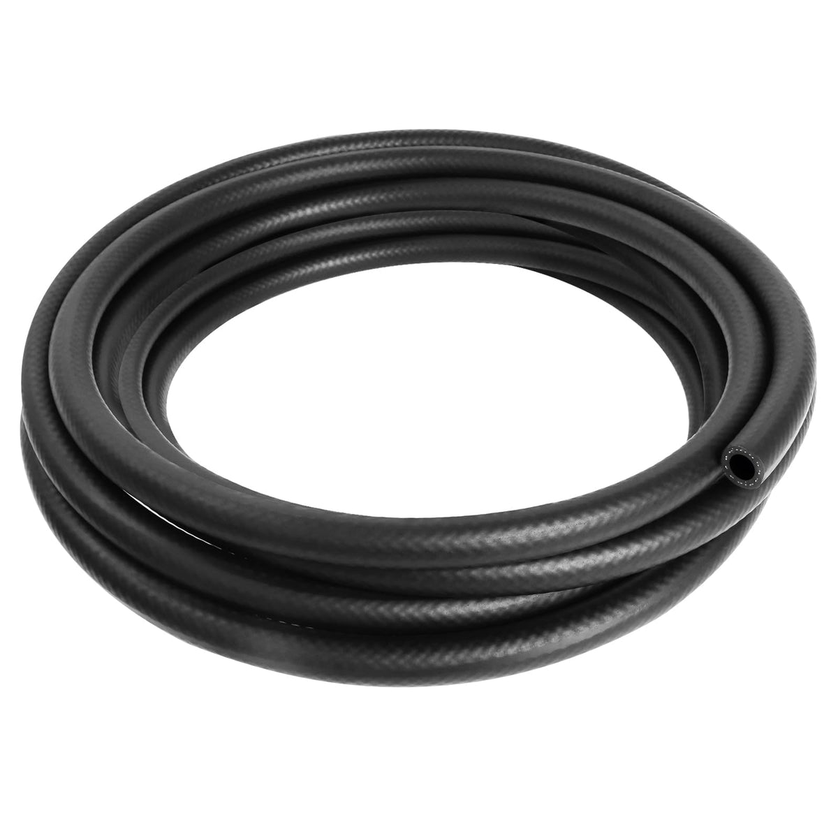 Eunice front view of 10ft fuel hose showing full length and ends, clear identification benefit