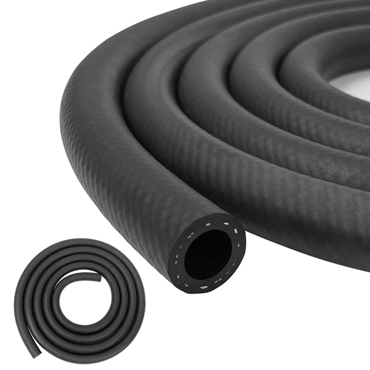 Eunice front view of 10 ft fuel hose showing overall length and flexibility benefit
