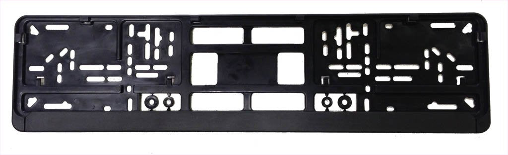 European License Plates front view frame mounted showing clean fit and finish
