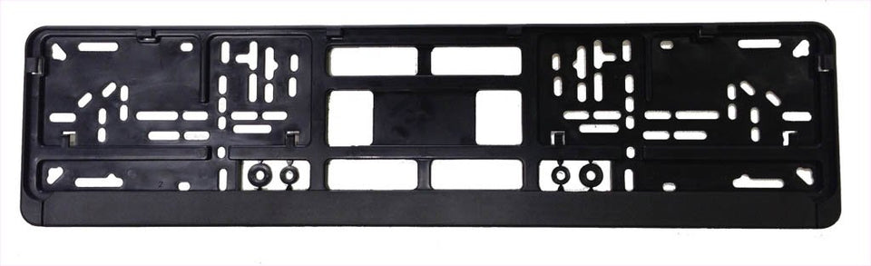 European License Plates front view frame mounted showing clean fit and finish