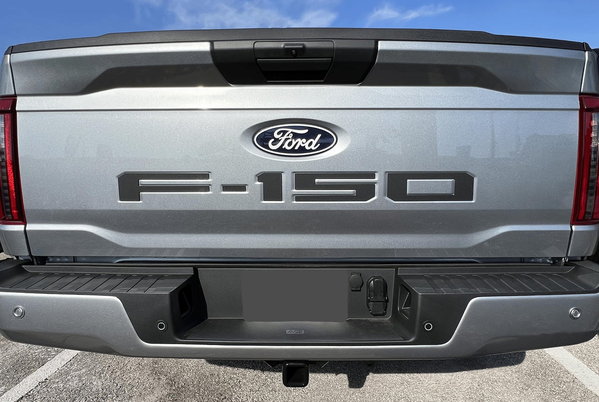 Eurosport Daytona front view of matte black tailgate letters showing exact fit and clean finish