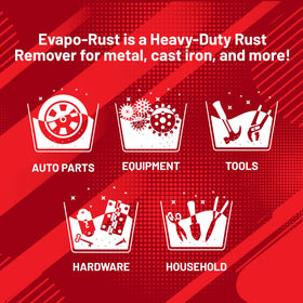 Evapo-Rust texture in a container showing water-based solution ready for use