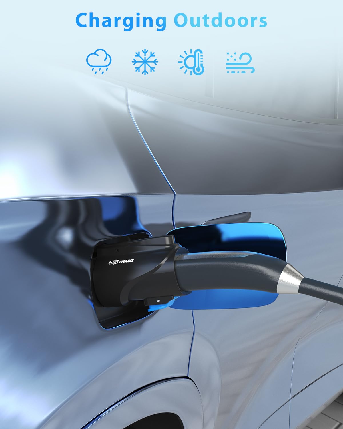 EVDANCE adapter held in hand showing scale and easy transport benefit