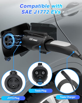 EVDANCE label close-up with electrical specs and safety markings to confirm 80A 250V capability
