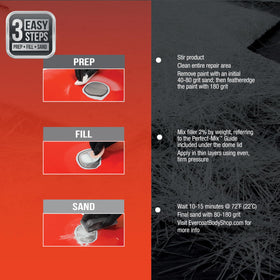 Evercoat Body Shop cream hardener close-up showing consistent curing for predictable results