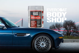 Evercoat Body Shop on a workbench with tools demonstrating professional repair readiness