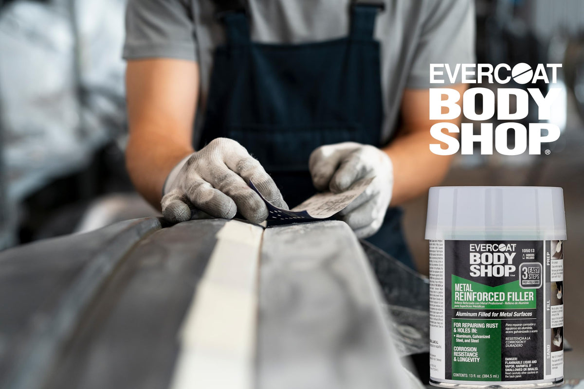Evercoat Body Shop sanded surface ready for paint demonstrating smooth finish