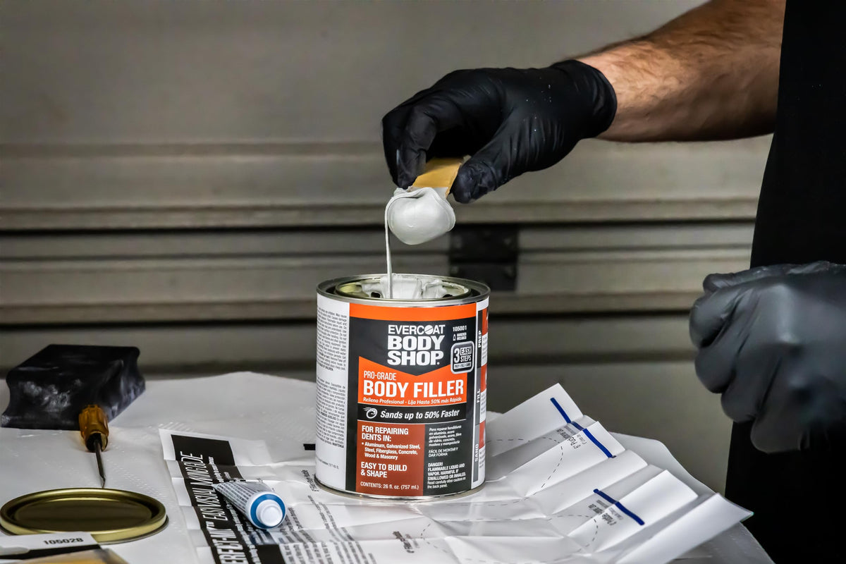 Evercoat Body Shop sanded surface detail illustrating quick sanding and smooth finish