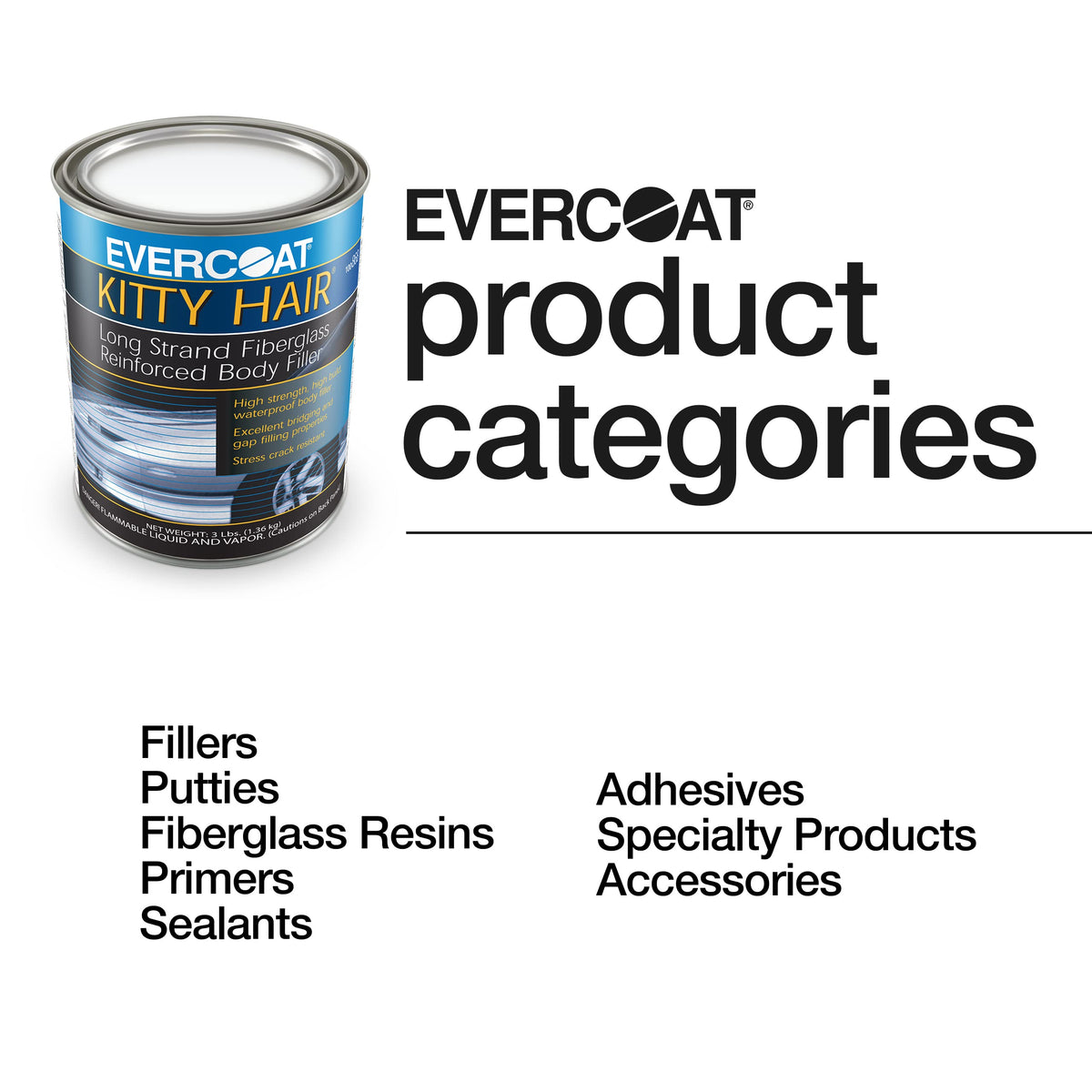 Evercoat mixing filler with blue hardener showing easy preparation advantage