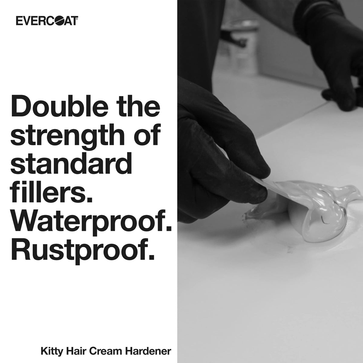 Evercoat close-up texture showing long fiberglass strands for added strength