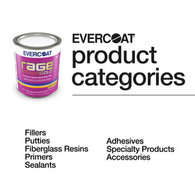Evercoat label and directions close-up showing usage information benefit