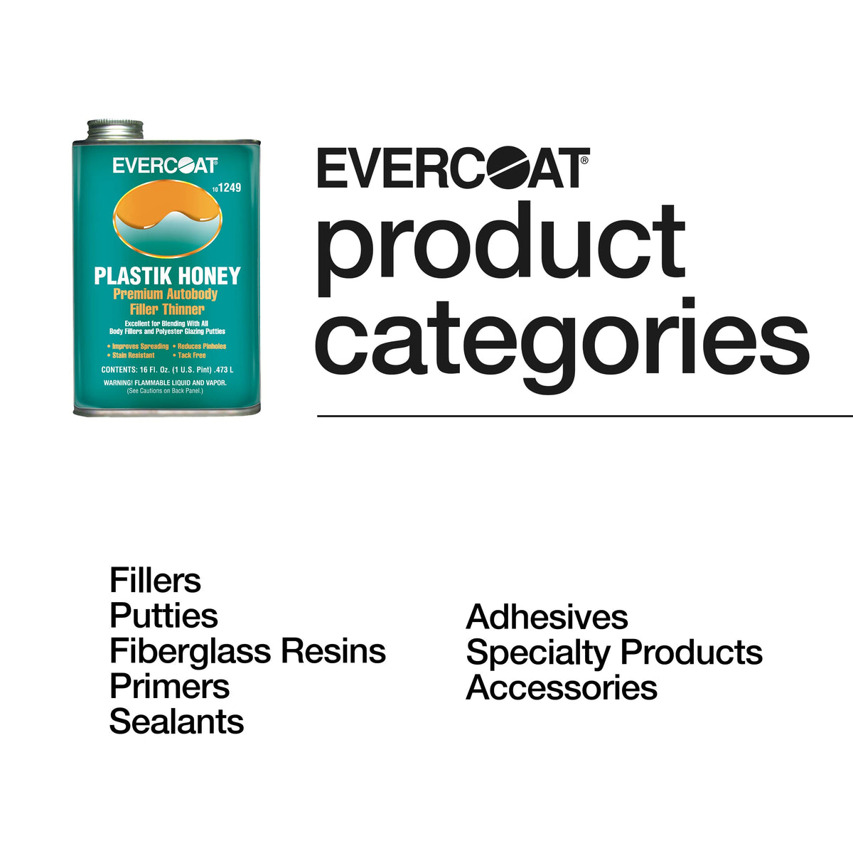 Evercoat Plastik Honey next to 16oz scale showing accurate volume benefit