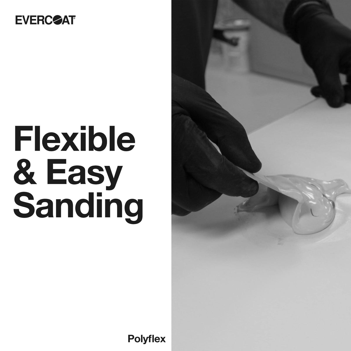 Evercoat Poly-Flex close-up of putty texture highlighting smooth workability