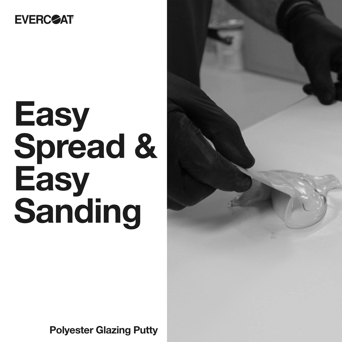 Evercoat putty texture closeup showing smooth paste for easy spreading benefit