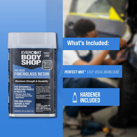 Evercoat Body Shop cured resin close-up texture demonstrating sandable finish