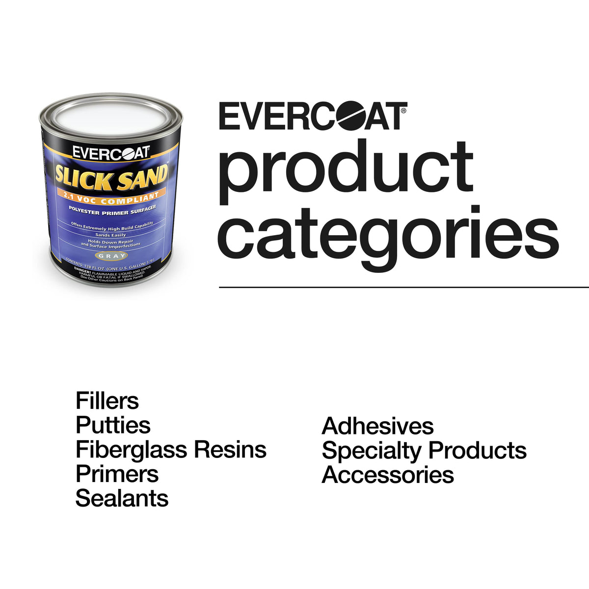 Evercoat sanded panel comparison showing improved smoothness