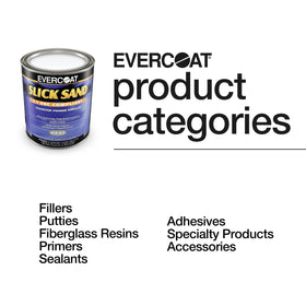 Evercoat sanded panel comparison showing improved smoothness