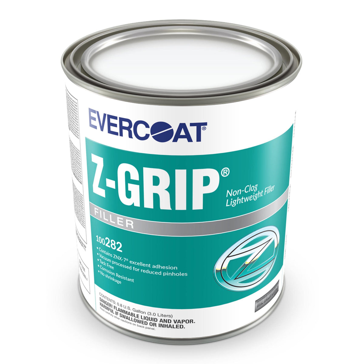 Evercoat Z-Grip front can 128 oz showing product and capacity benefit