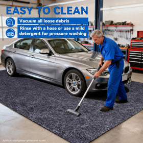Evercomfy textured PVC non-slip backing gripping concrete surface