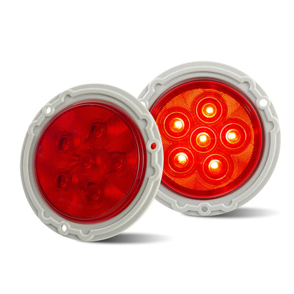 EVERESTHD front view of round trailer light showing clear lens and bright LED array for safer signaling