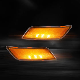 EVERESTHD lit on Peterbilt at night demonstrating enhanced road visibility