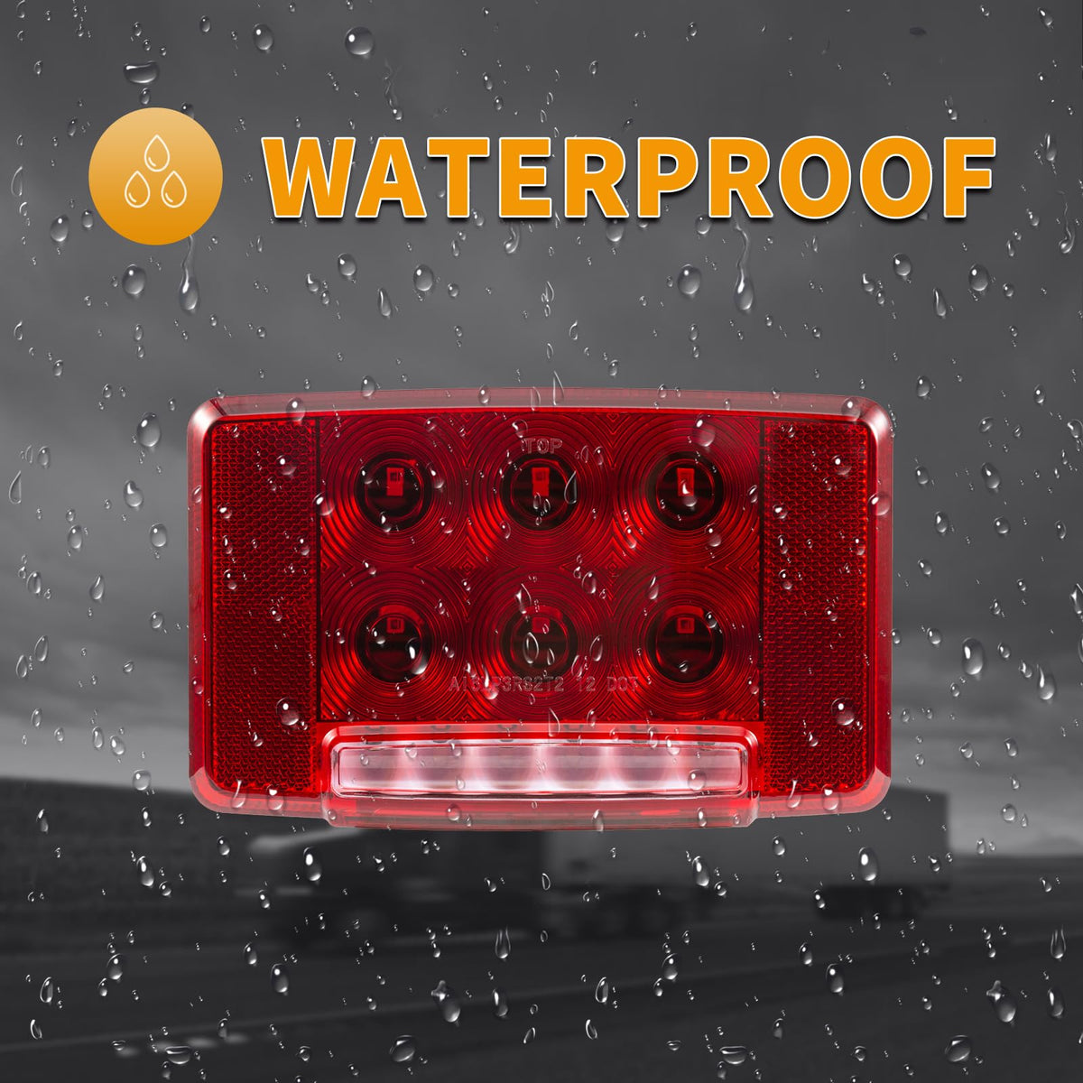 EVERESTHD illuminated brake light at night showing improved visibility