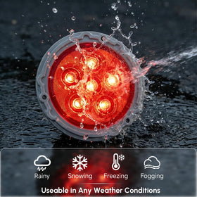 EVERESTHD lamp shedding water during rain showing waterproof protection for reliability
