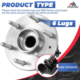 EVERESTWAY hub backplate and wheel studs closeup illustrating correct mounting alignment