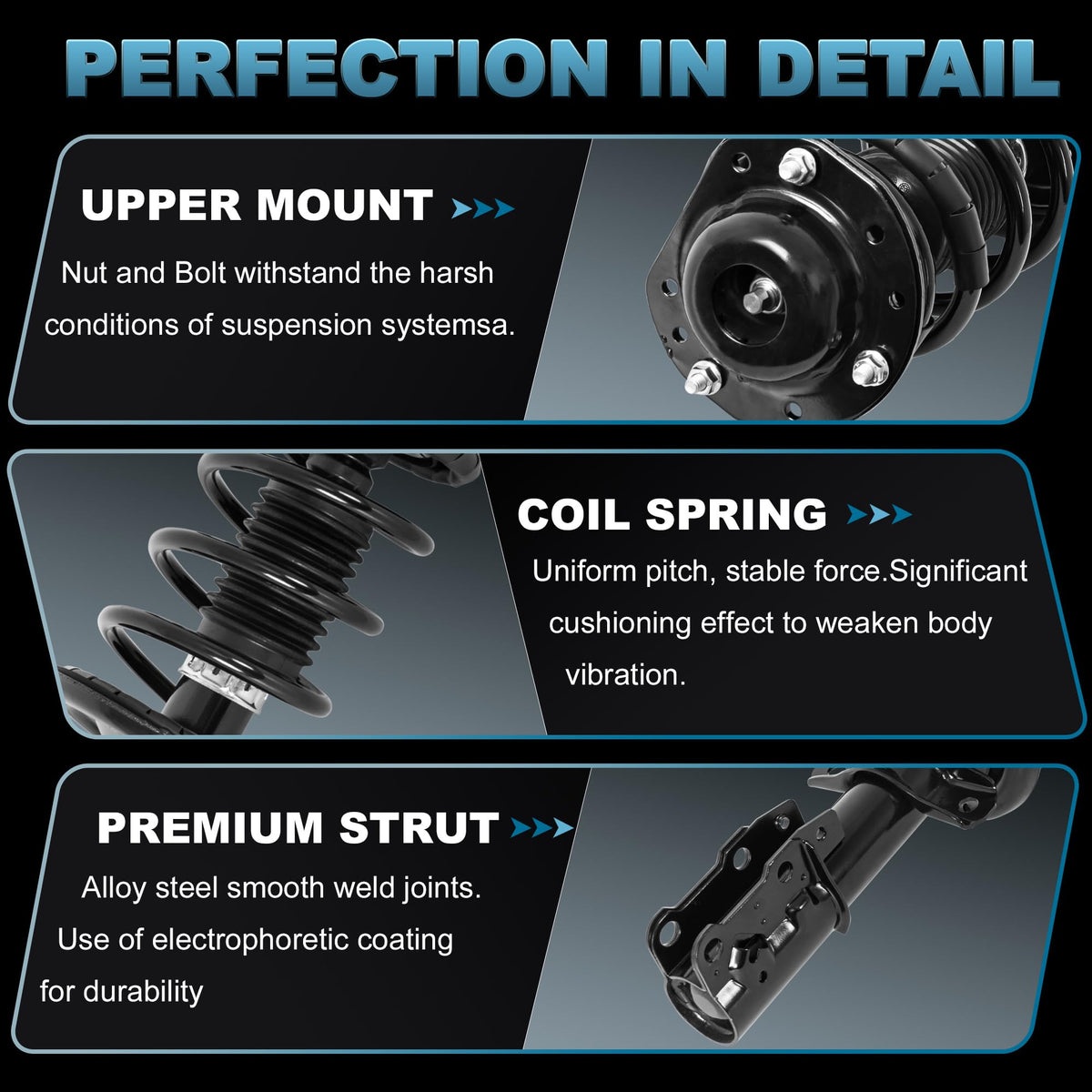 EVERESTWAY heavy-duty coil spring detail showing improved shock absorption
