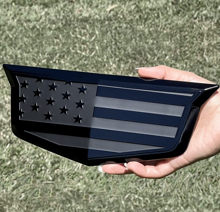 eVerHITCH emblem on truck in driveway showing stylish patriot aesthetic and weather resistance