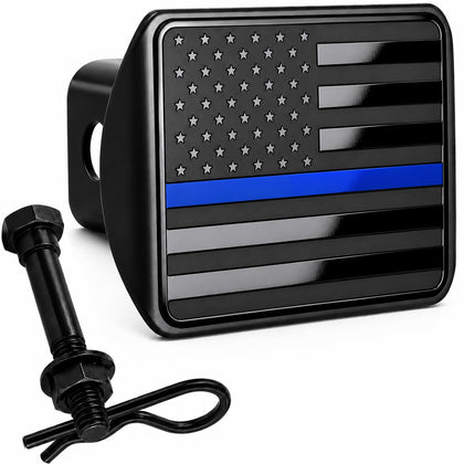 eVerHITCH front plate showing matte black flag emblem and protection benefit