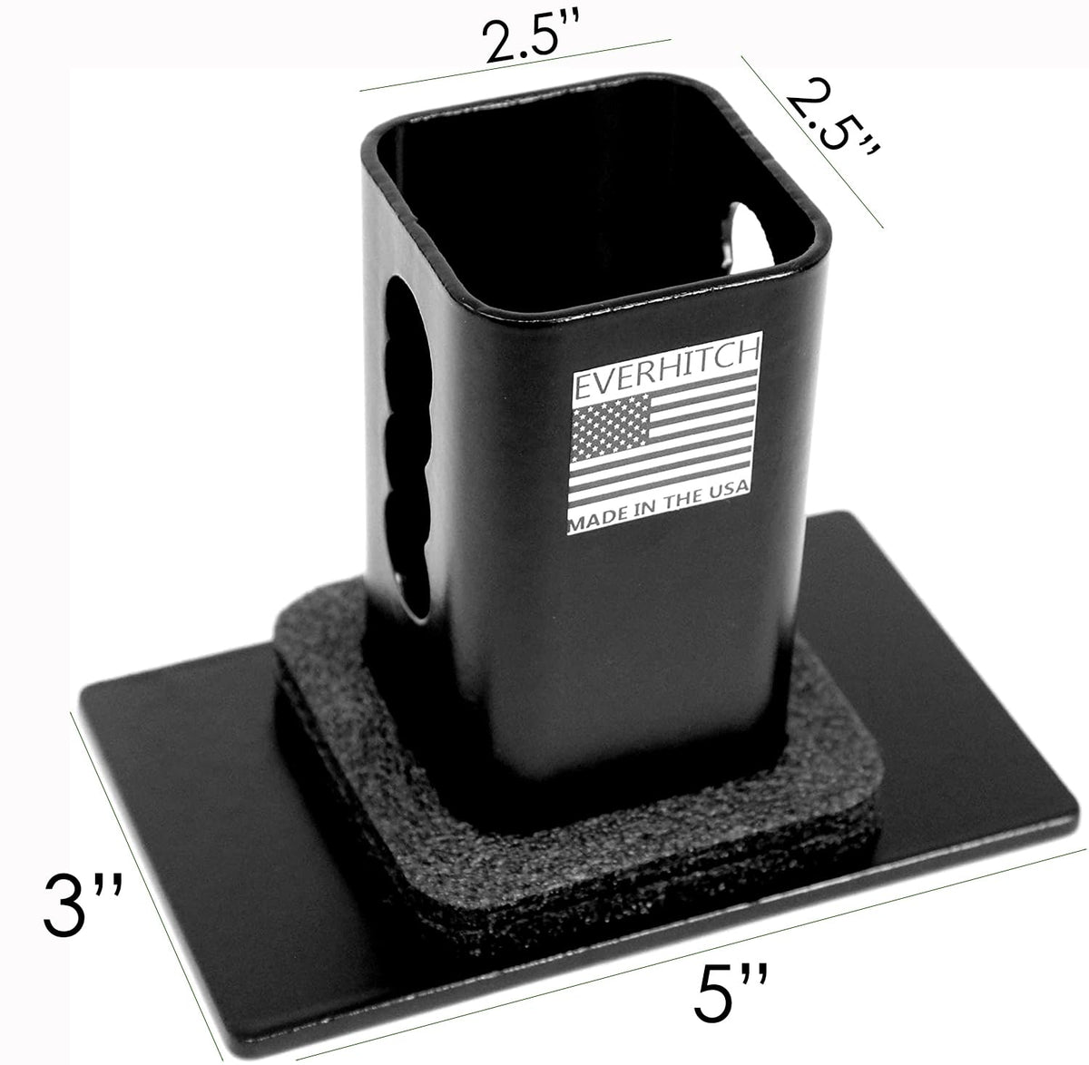 eVerHITCH hitch cover installed in receiver demonstrating secure fit and protected opening