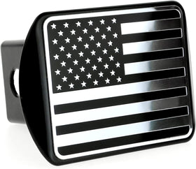eVerHITCH on parked pickup providing patriotic style and hitch protection
