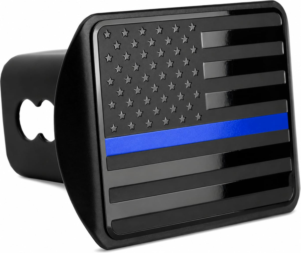 eVerHITCH on truck rear in lifestyle shot showing durable patriotic style