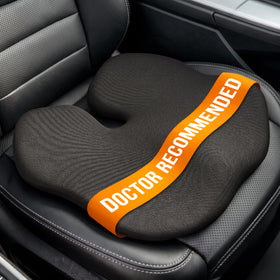 Everlasting Comfort front view car cushion showing shape and support benefits