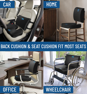 Everlasting Comfort cushion packed in travel bag showing convenience for trips benefit