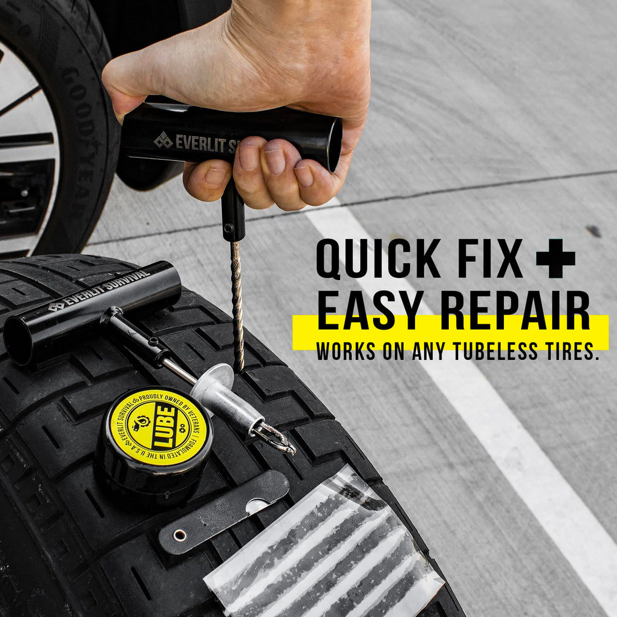 EVERLIT digital gauge display providing accurate tire pressure readings