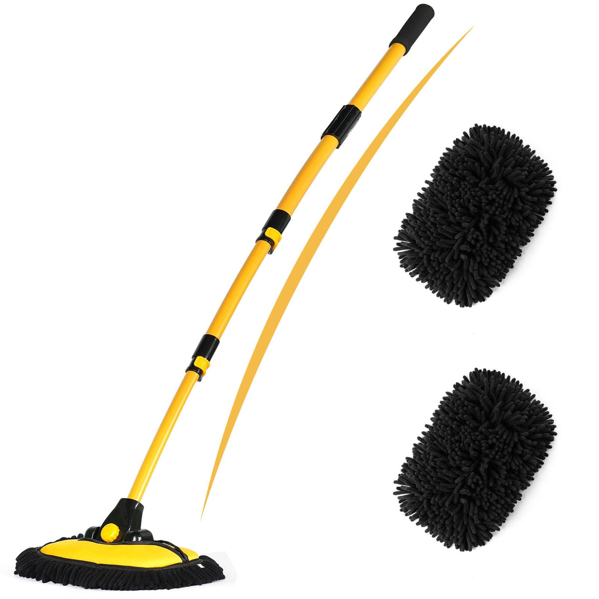 EVERRUSH front view with handle showing full-length reach and easy control