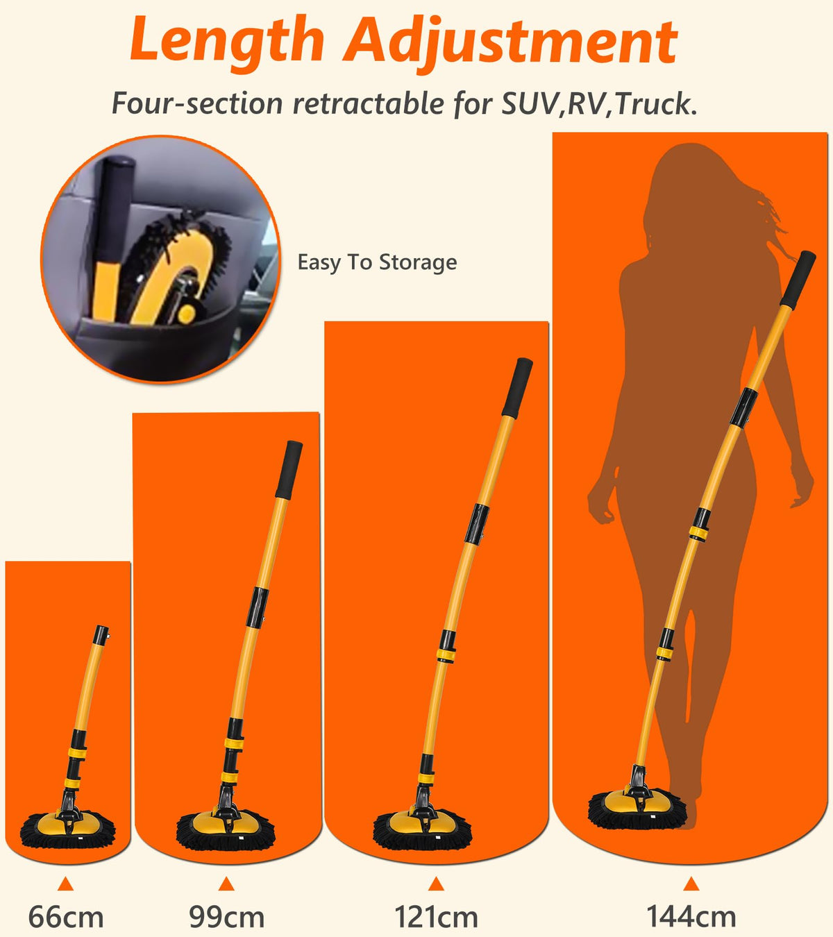 EVERRUSH in use washing SUV roof reducing ladder need and strain