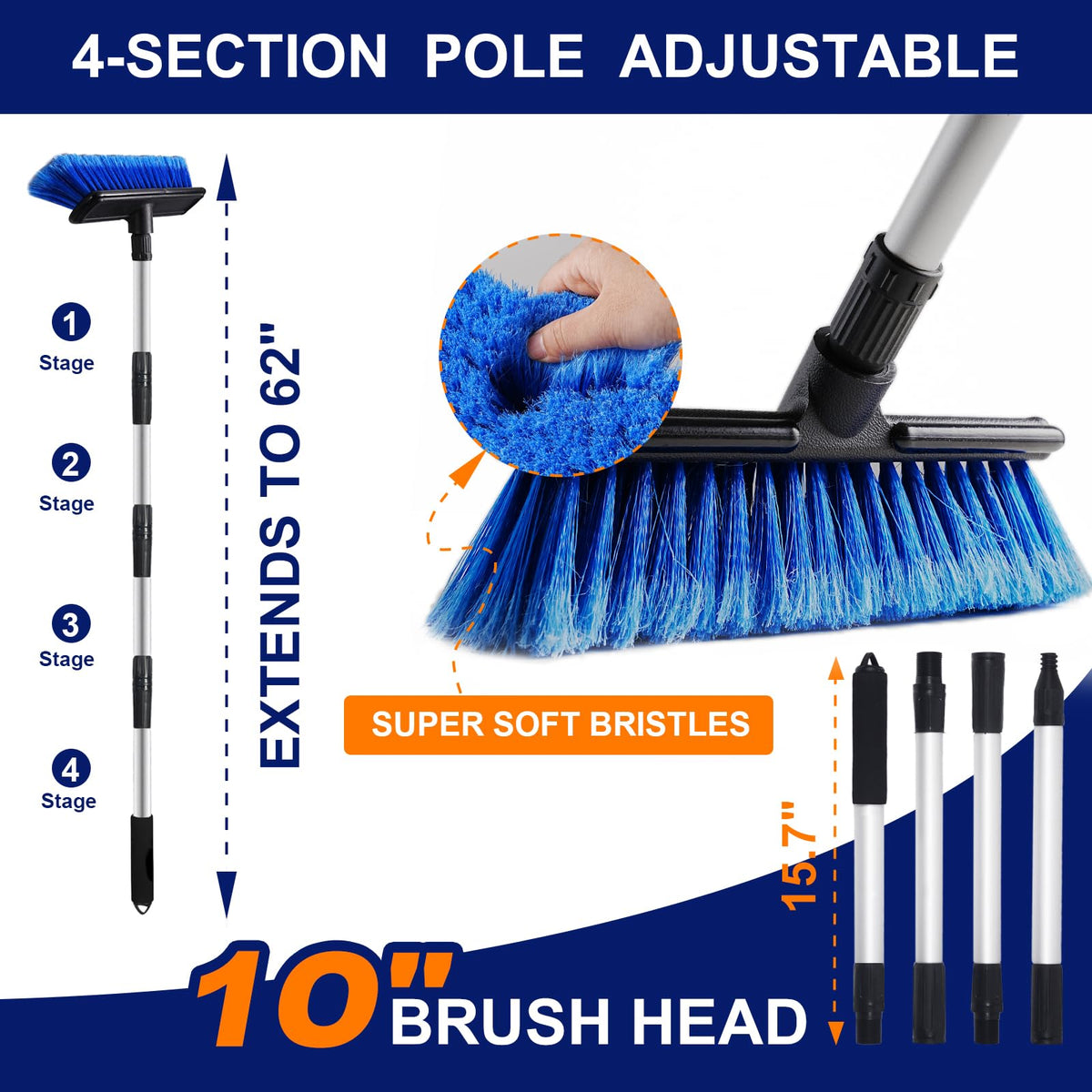 EVERRUSH close-up of soft bristles highlighting paint-safe gentle cleaning